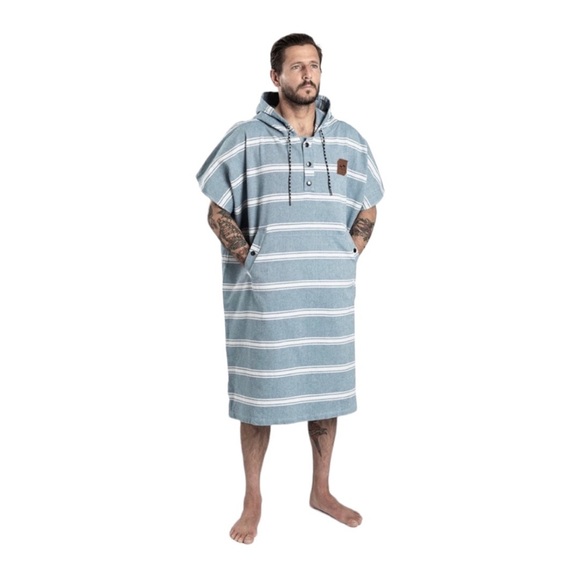 Free People Other - Slowtide Free People Surf/Beach Changing Poncho Blue & White Size S/M